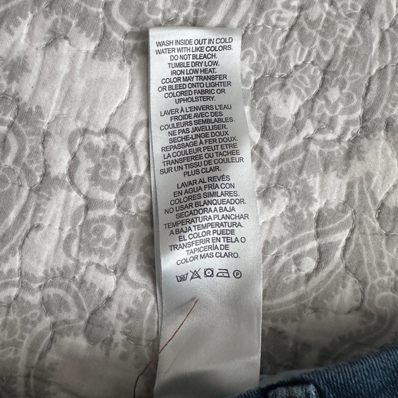 FRAME Denim Blue Le Crop Mini Boot Cascade Hem Bootcut Jeans Women's Size 28 - Picture 8 of 9